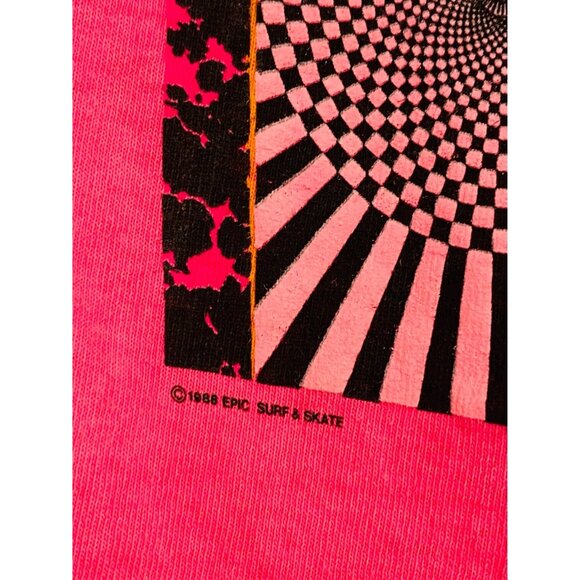 Vintage EPIC Skate Neon Tank Top, Size Small, 1989 Epic Surf & Skate, 80s Skater - Picture 5 of 8